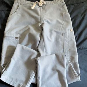 Baby blue Fig scrub pants.